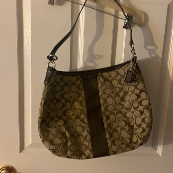 Brown Signature Coach Purse - Picture 1 of 14